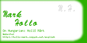 mark hollo business card