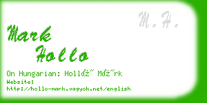 mark hollo business card